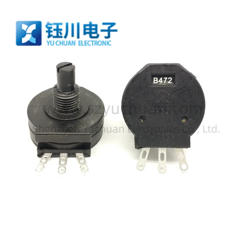 （10pcs)RVS28 B472 3pin Electric Welding Machine Potentiometer RVS28P-B472 2W RVS28PB472