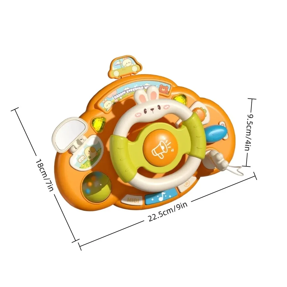 Met geluiden Babystuurwielspeelgoed Simuleren Educatief Montessori-speelgoed Intellectuele oefening ABS Rijden Muzikaal speelgoed voor kinderen