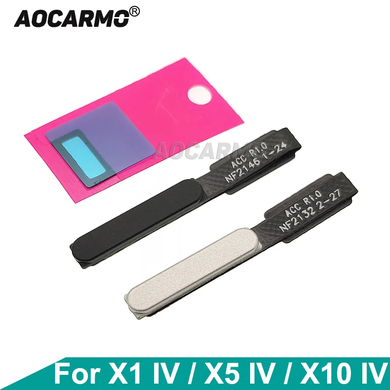 Aocarmo For Sony Xperia 1 5 10 IV XQ-CT72 X1iv X5iv 10iv Power On/Off Switch Fingerprint Button Sensor Touch ID Flex Cable