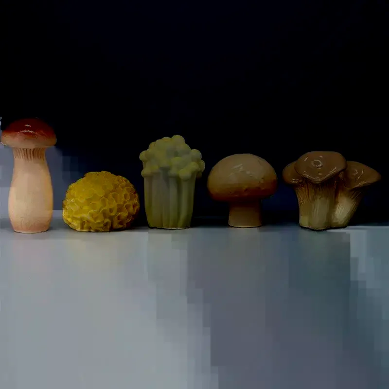 Adorable Mini Mushroom Resin Figures, Set of 8, Great for Fairy Gardens, Micro Landscapes, Desk Decor