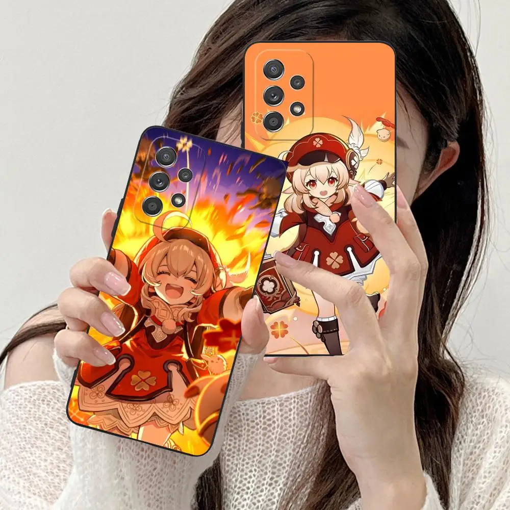 

Game GI Klee Mobile Phone Case for Samsung Galaxy M55 54 42 35 34 33 32 23 22 15 14 13 12 F55 5G Colorful Cover Cellphones Cover
