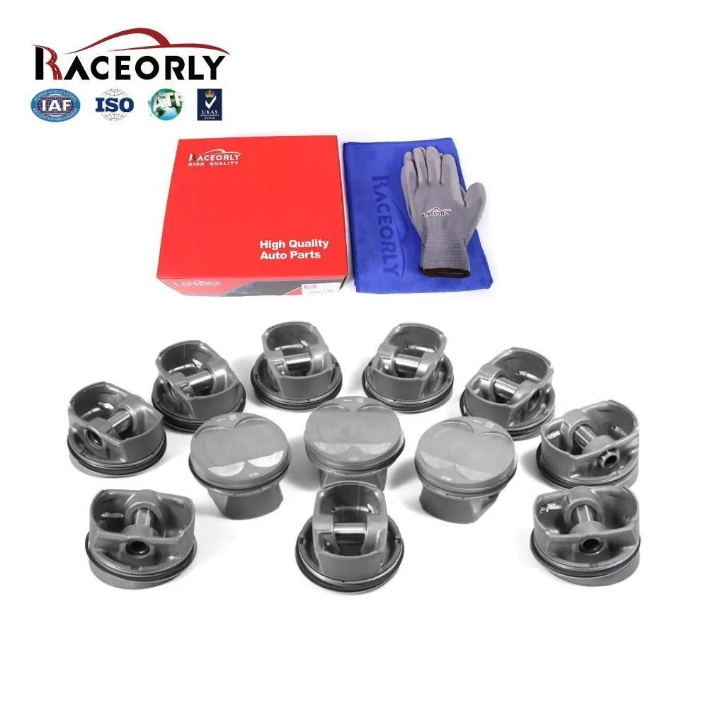 RACEORLY Engine Pistons Rings Set STD 84mm For AUDI A8 6.0 BHT BSB BTE 07D107065