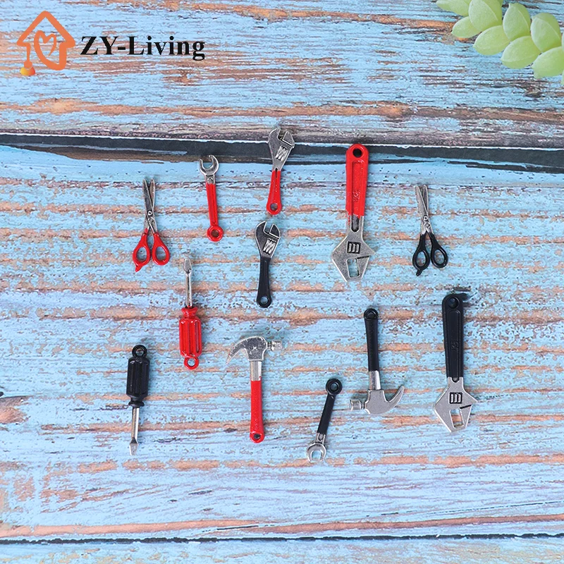 6Pcs/Set Dollhouse Mini Repair Kits Accessories Hammer Wrench Furniture Toys - view 6