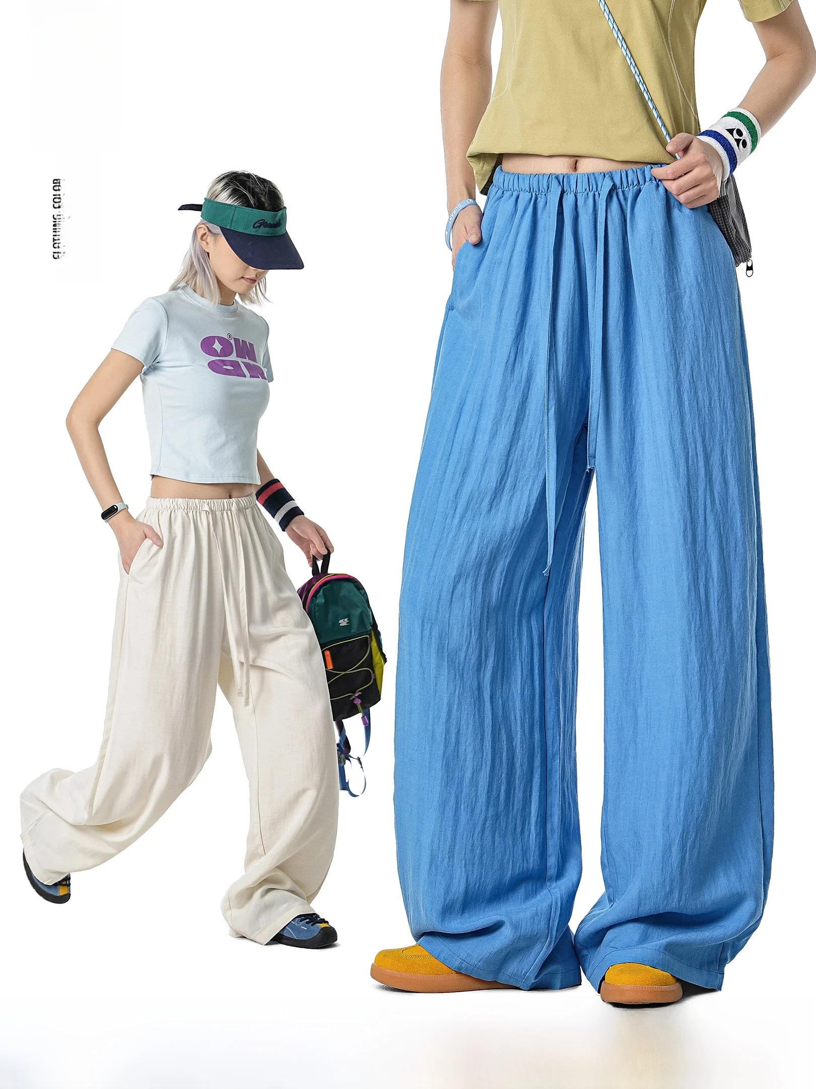 

Повседневные брюки OWOX Lyrca: свободные, легкие, дышащие, с охлаждающим эффектом, прямого кроя, для весны и лета