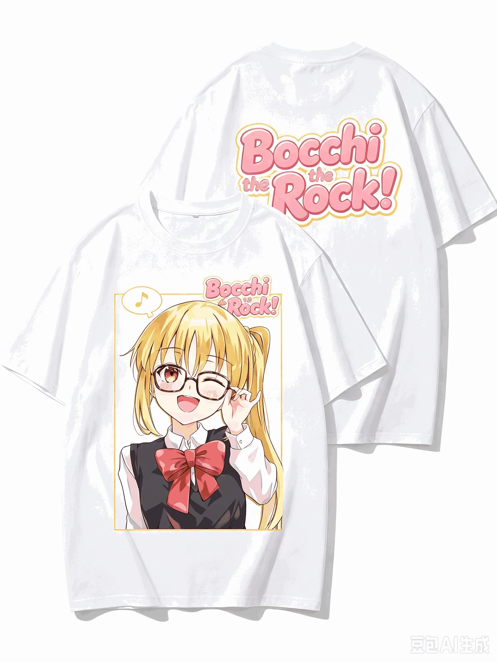 2026 Summer Anime Bocchi The Rock Cute Graphic T-shirt Men Women O-Neck Short Sleeve Cotton Tees Fashion Streetwear Casual Top