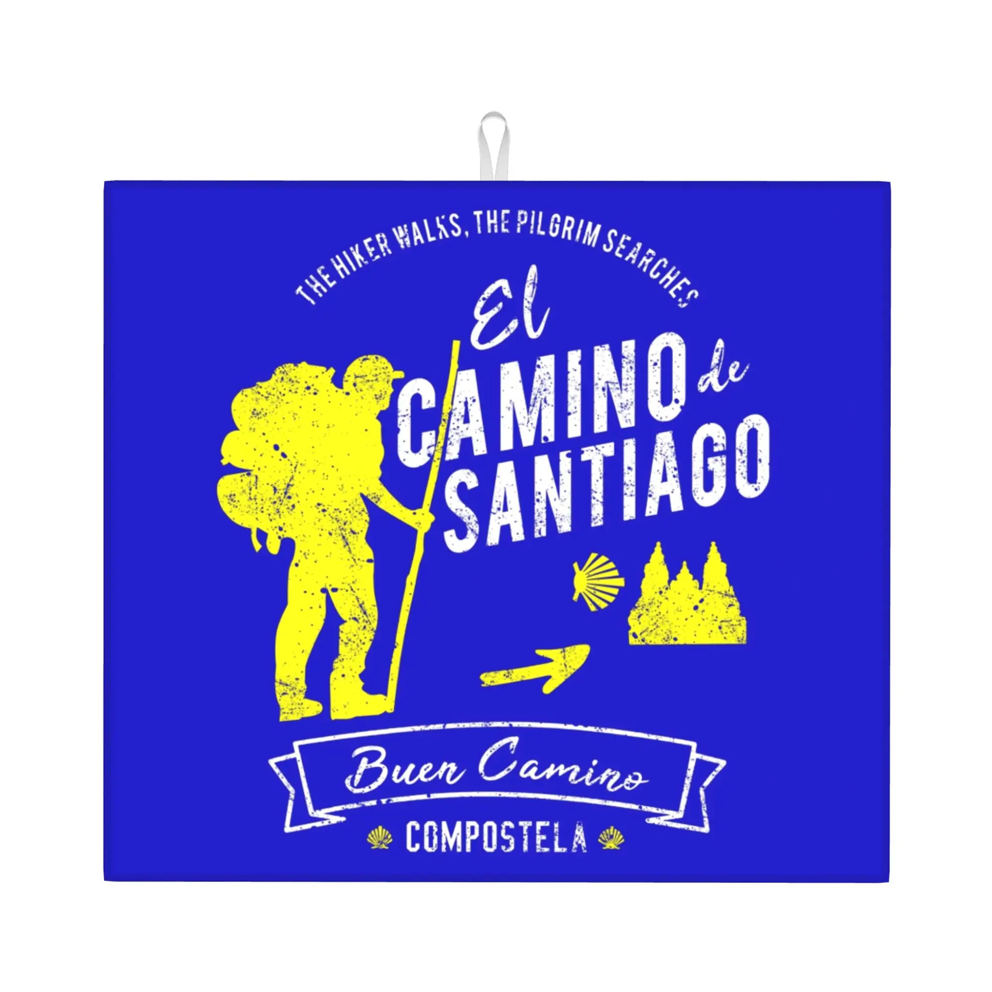 Drying Mat For Kitchen Buen Camino De Santiago Water Absorbent Compostela Peregrino On Slip Kitchen Counter Protector Mat