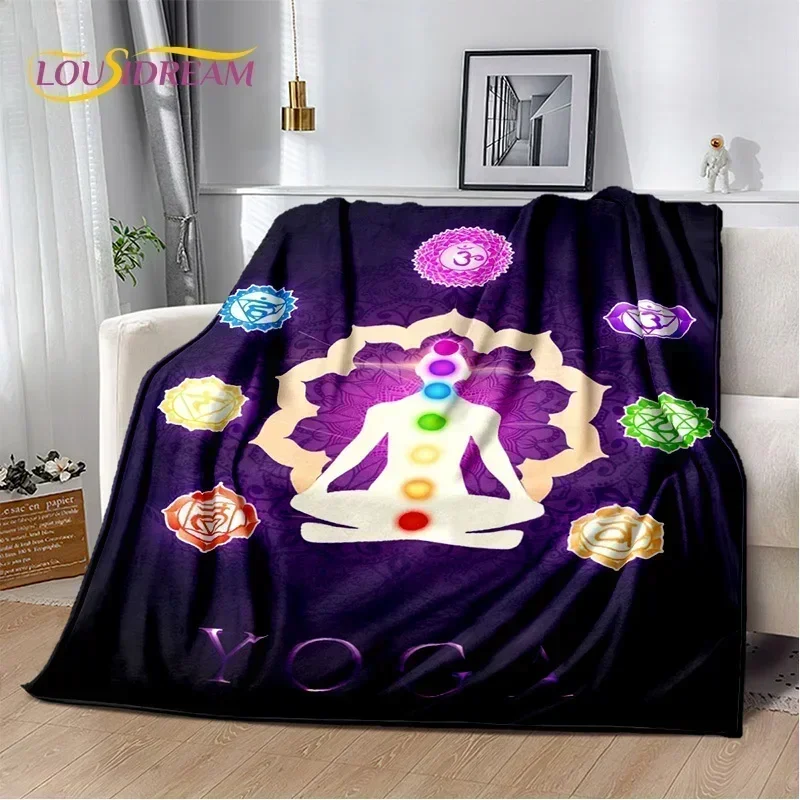 

3D Pattern Baby Blanket Naturalize Yoga Zen Meditation Rainbow 7 Chakra Soft Home Bed Sofa Travel Office Cover Decor Blankets