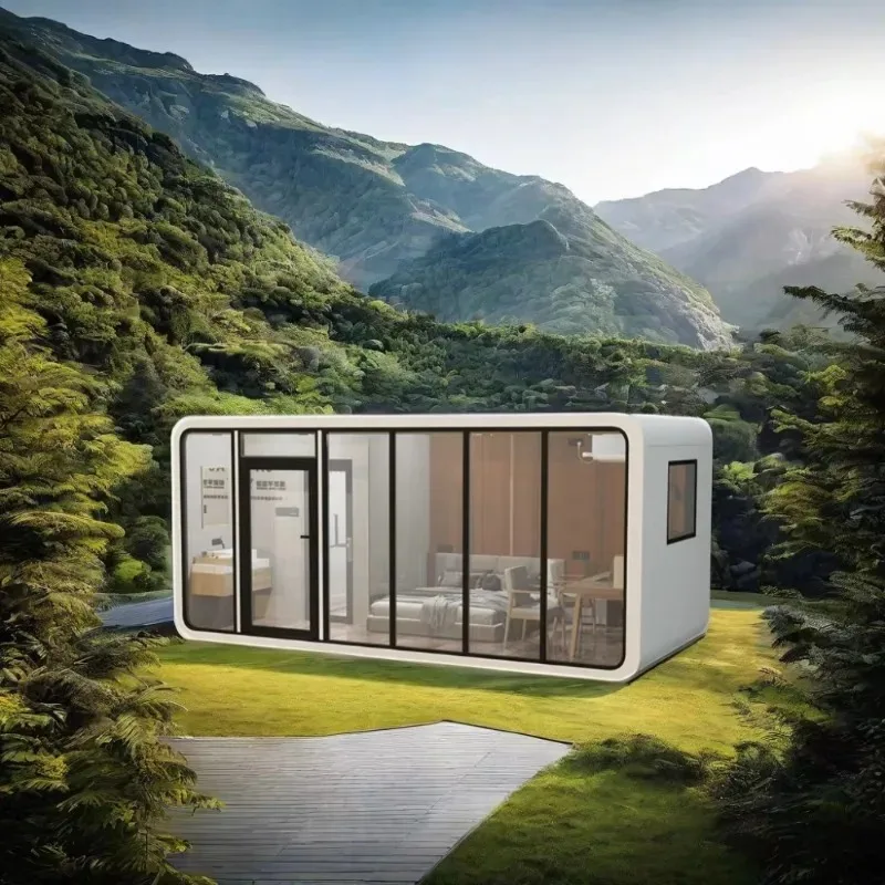 YG Customized Modern Apple Cabin Prefab House Mobile Sleepout Creative Multi-Use Steel Structure Building For Hotel Field Applic