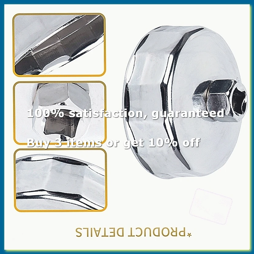 ●84mm 14 Flutes Oil Filter Cap Wrench Socket Cup Tool for Vehicle Car