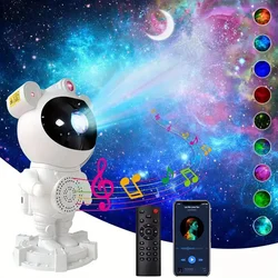 Proyector de astronauta, cielo estrellado, Galaxia, estrellas, luz nocturna, lámpara LED para dormitorio, decoración de habitación, luces nocturnas decorativas