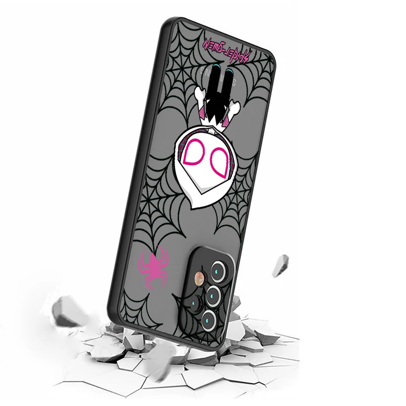 Universum Gwen Spider Man gefrostet durchscheinend für Samsung A53 A52 A33 A32 A51 A71 A21s A13 A73 A50 A22 A12 5G TPU Handy hülle