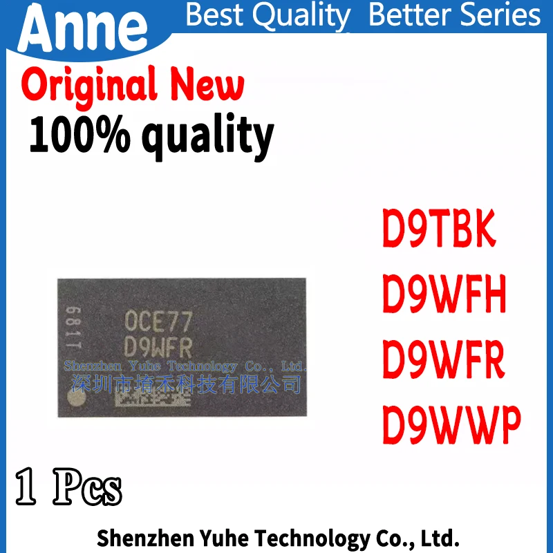 (1piece) 100% New MT40A512M16JY-083E:B D9TBK MT40A512M16LY-075:E D9WFH MT40A1G16KNR-075:E D9WFR MT40A512M16TB-062E:J D9WWP BGA