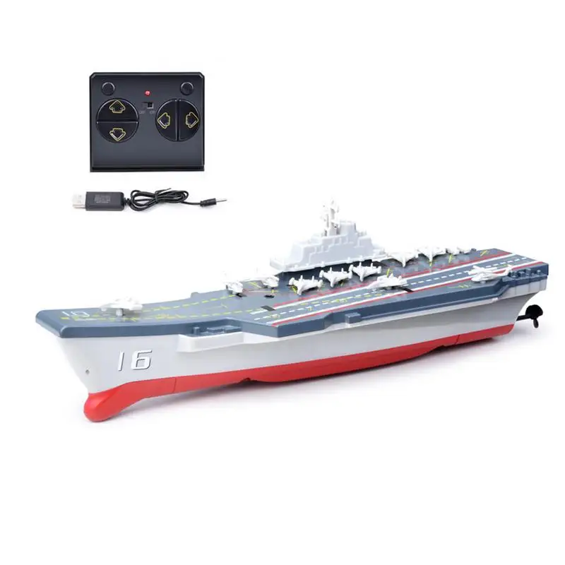 Aircraft Carrier Wireless Strong Power RC Submarine With Lithium Battery Mini Double Helix Design Yacht For Birthday Wishes