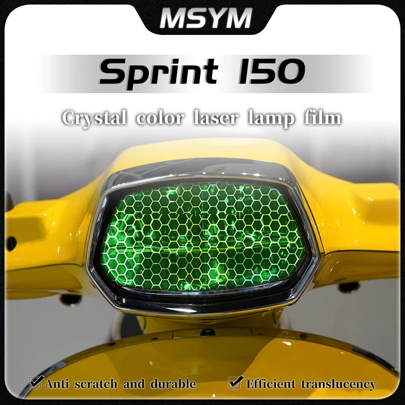 

For Vespa Sprint 150 SPRINT150 Honeycomb laser film transparent headlight film smoked black tail light film accessories