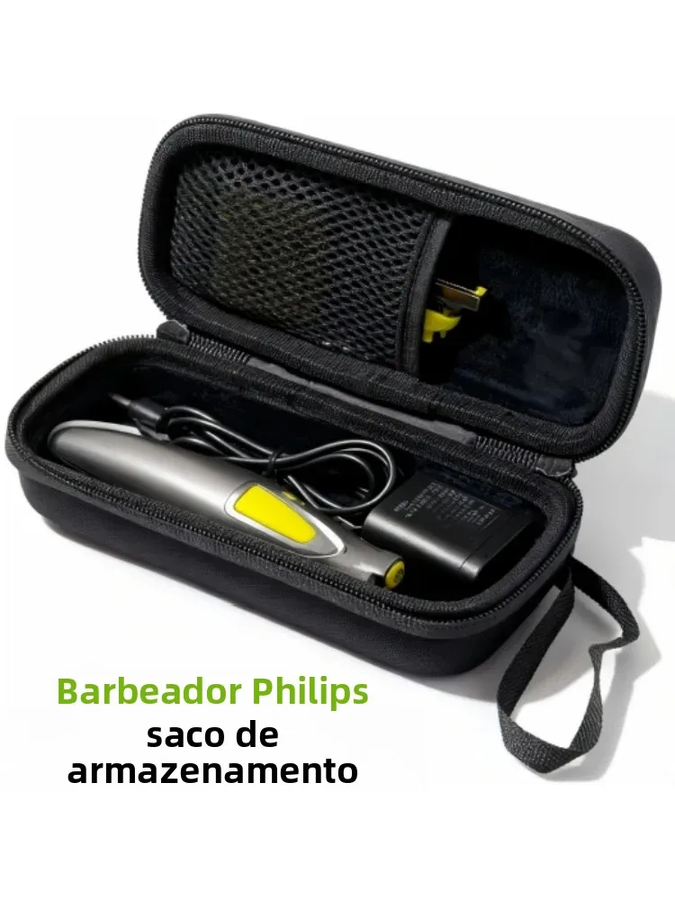 Estojo Portátil para Barbeador em EVA à Prova de Choque - Caixa de Armazenamento para Aparador de Viagem, Compatível com Philips Single Blade QP2530/2520