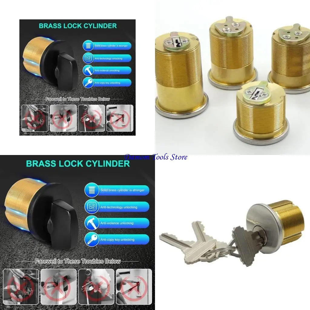57BE Commercial Brass Door Lock Cylinder with Heavy Duty Brass Lock set for Door