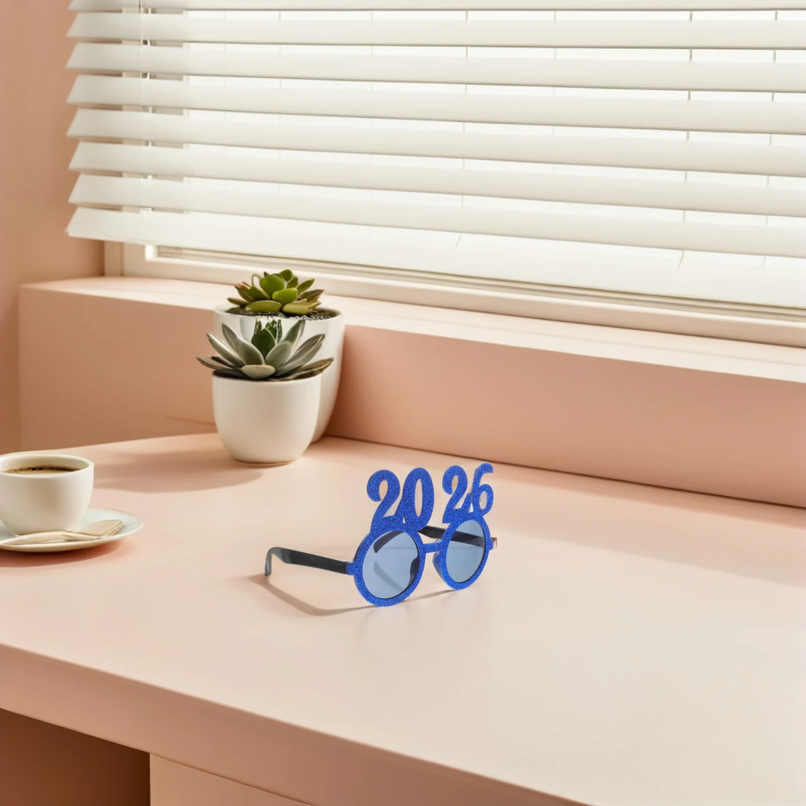 

4Pcs 2026 Celebration Glasses Fashionable Number Eyewear Resistant to Bend Vibrant Colors Ideal for New Year Party Photo Booth