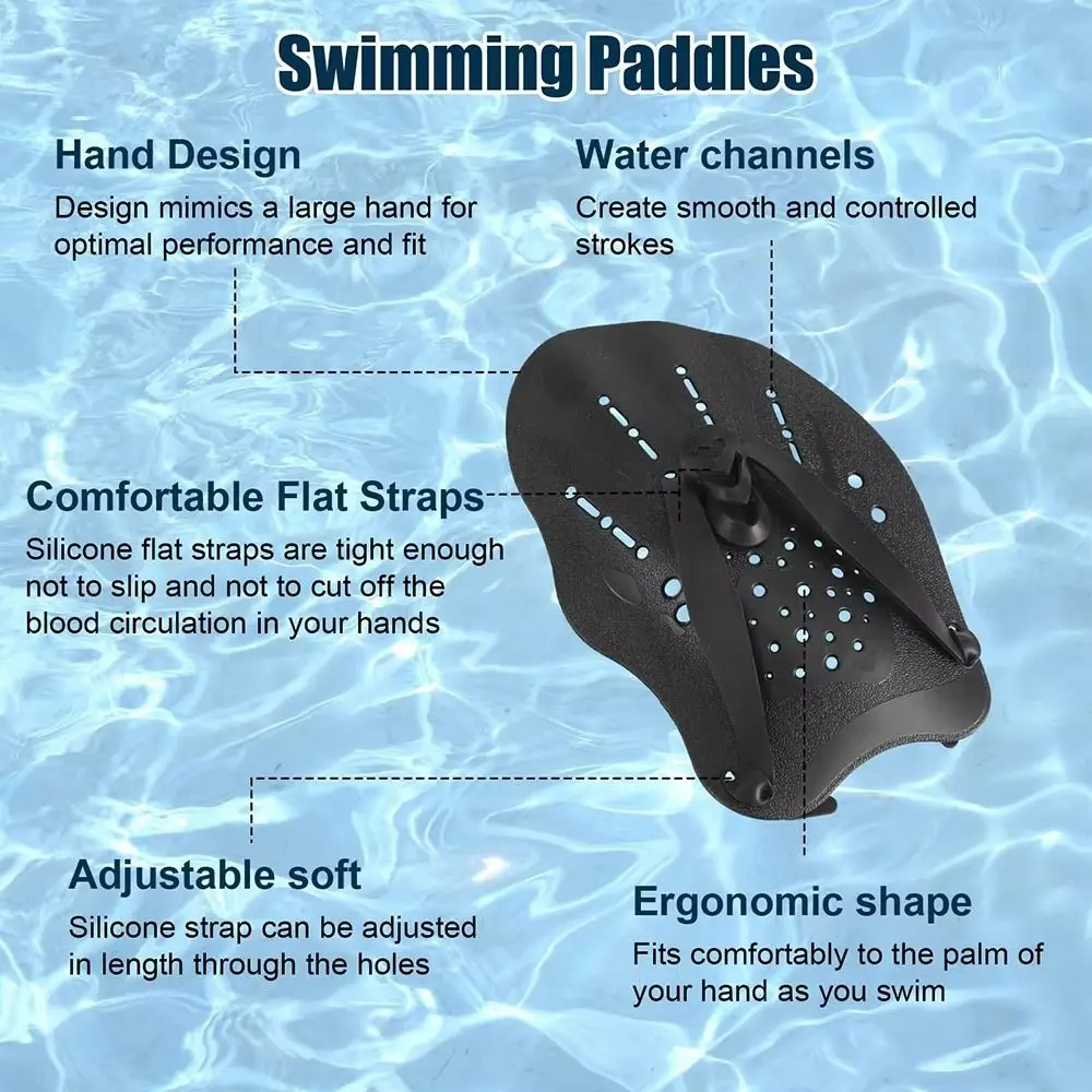 Paletas de Natación Ajustables con Correas de Silicona