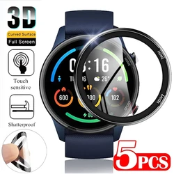 5-1PACK Curved Edge Full Soft Protective Film For Xiaomi Watch Mi Color Sports Edition Smart Watch Screen Protector (Not Glass)