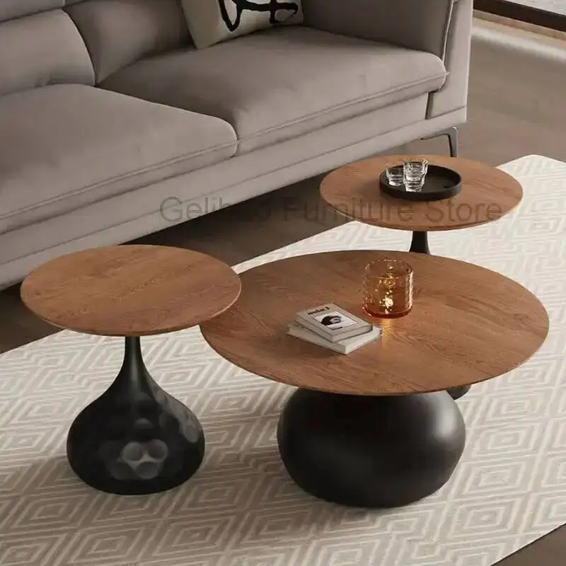

Minimalist Space Saving Coffee Table Unique Round Antique Decoration Modern Side Table Dinner Couchtisch Lounge Suite Furniture