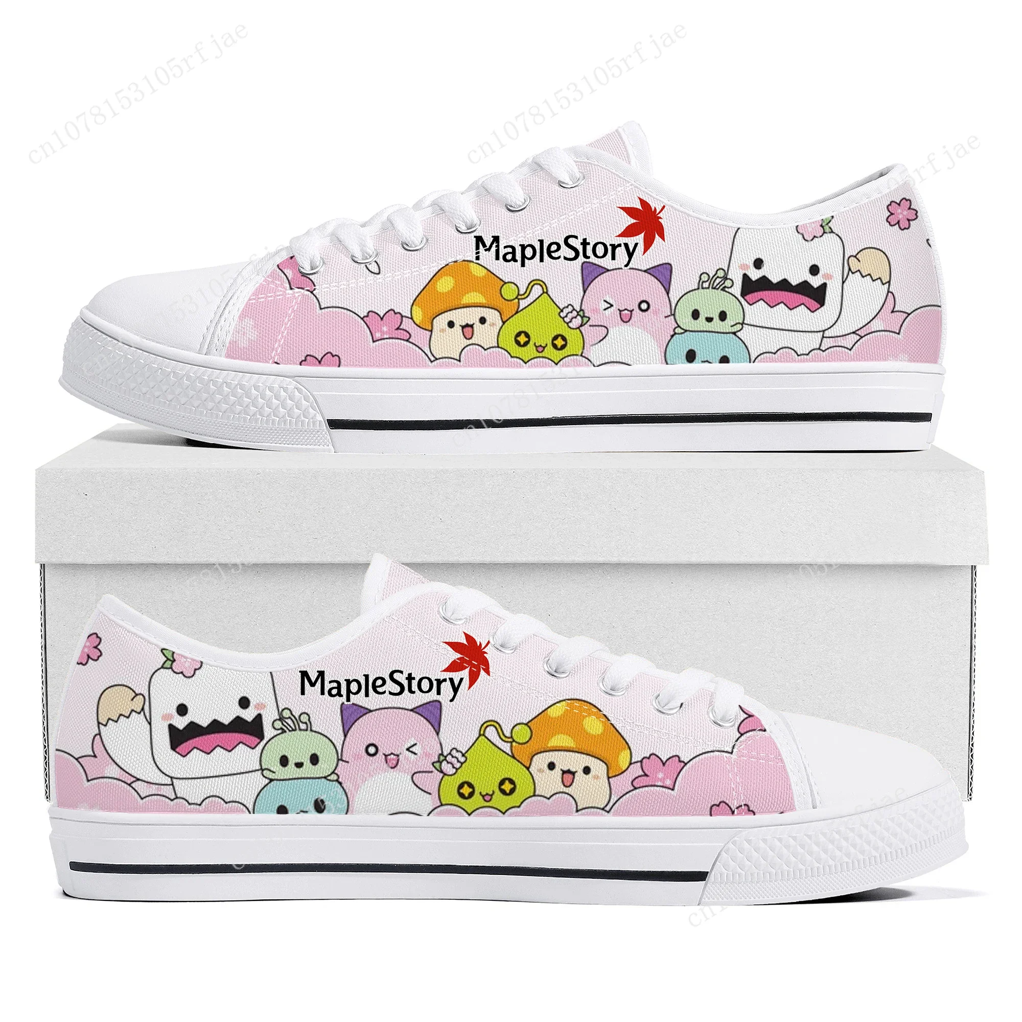 

Maplestory Low Top Sneakers Hot Cartoon Game Womens Mens Teenager High Quality Fashion Canvas Sneaker Couple Custom Built Shoes