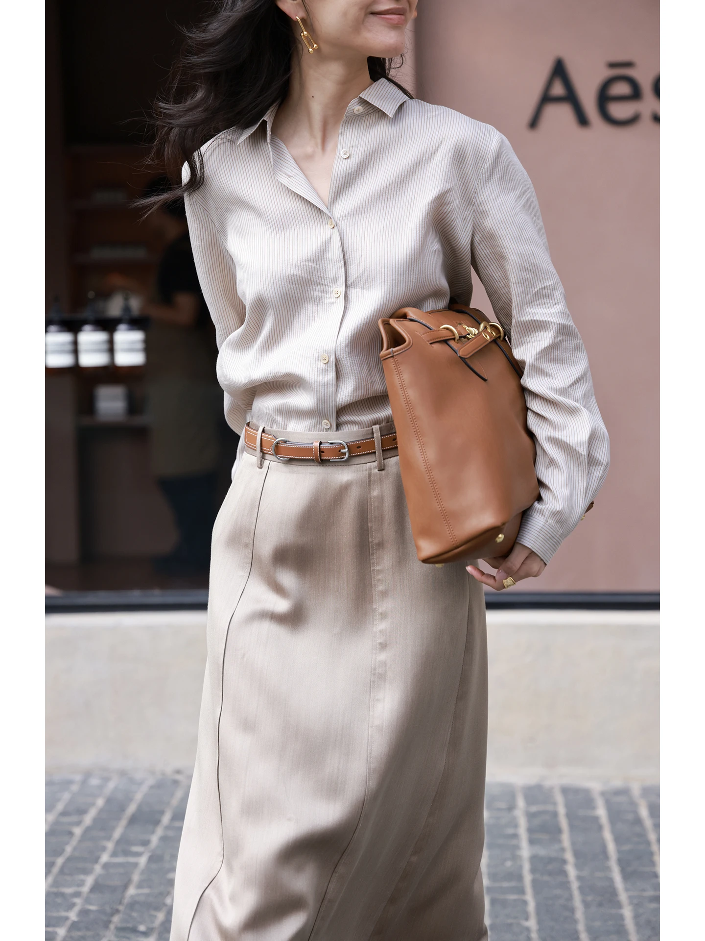 

Оригинальная женская рубашка FANNIU из шелка и льна с полосатой вышивкой, свободного кроя, в интеллектуальном стиле, для ранней осени, модный дизайн