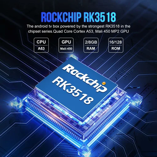 Imagen 2 del producto 2025 T1 Ultra Android16.0 8K HD Smart TV Box Rockchip RK3518 8GB 128G Wifi dual BT5.0 decodificador reproductor multimedia con Google Voice
