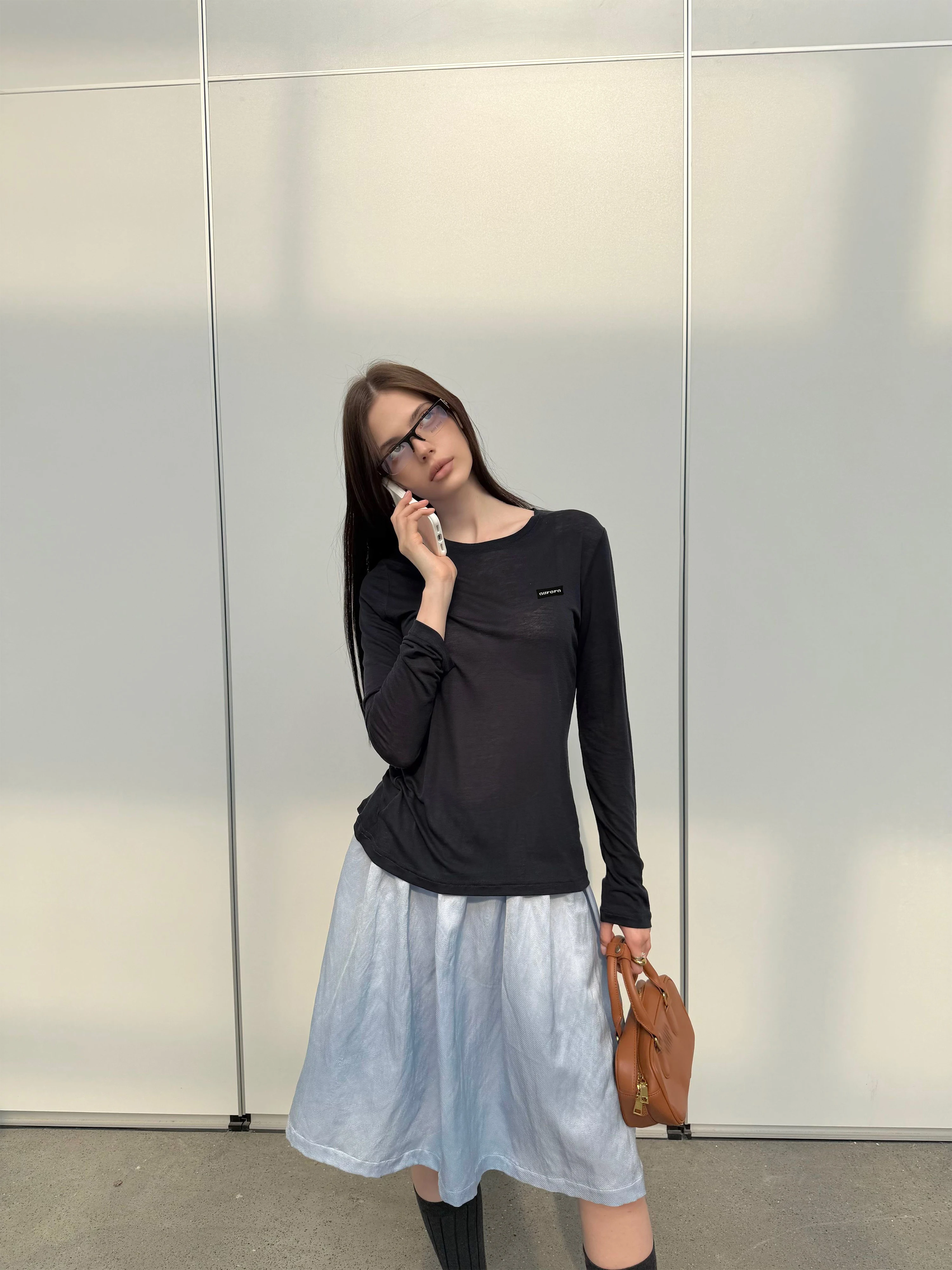 ZhouMiao High Intelligence Academy RAYESELA Linen Knitted Sunscreen T-shirt Women's Shoulder-Length Slimming Top Breathable S...
