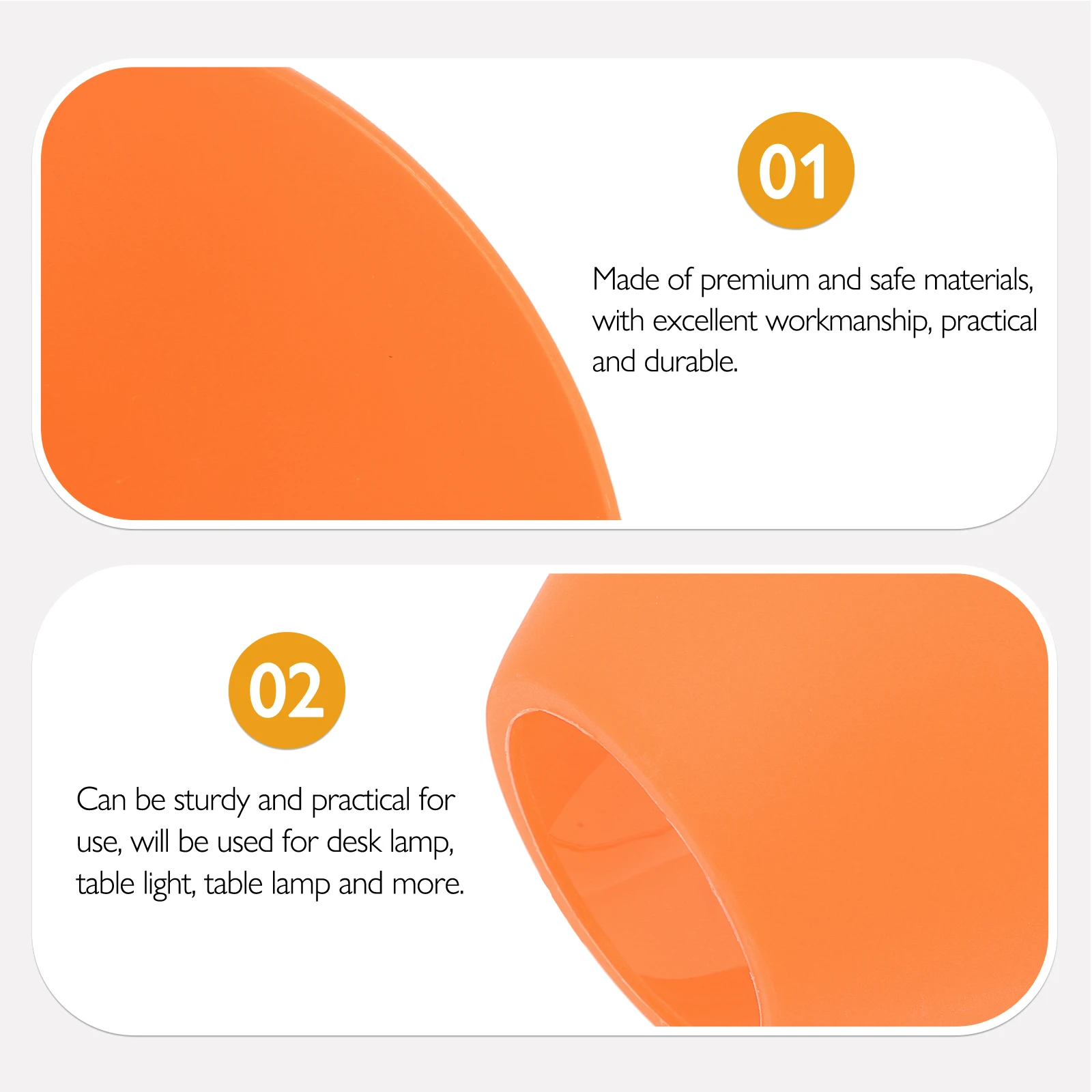 

4Pcs Horsehoe Shaped Lamp Shade Plastic Replacement Cover for Wall Table Bedside Lamp Softens Light Home Hotel Living Room Study