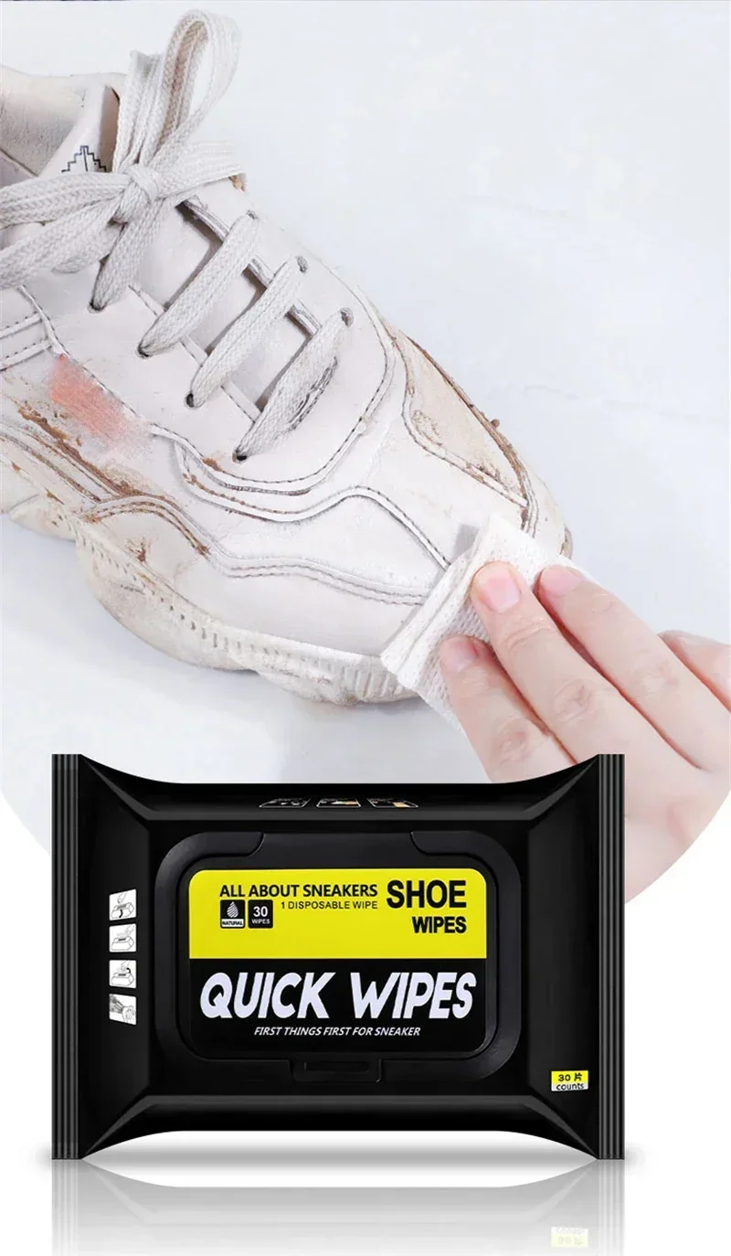 12-80Pcs Schuh Sneaker Reiniger Schnelle Tücher Einweg Schuhe Saubere Tücher Reise Tragbare Weiße Schuh Reiniger Sneaker Radiergummis – Detail 10