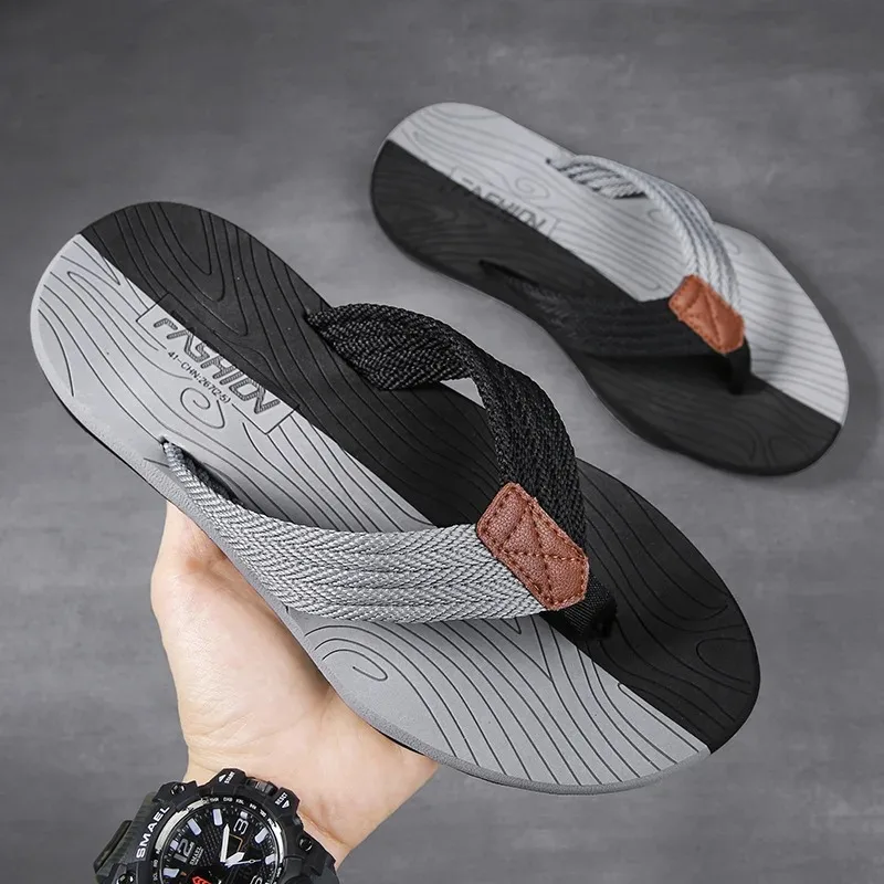 

Men Slippers Summer Flip Flops Brand Fashion Outdoor Comfortable Casual Slides Shoes Non-slip Beach Men Sandals