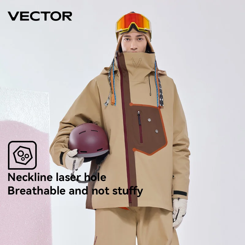 VECTOR Men Women Ski Jacket Winter Warm Windproof Waterproof Outdoor Sports Snowboard Ski Coat Trousers Snow Clothes Women