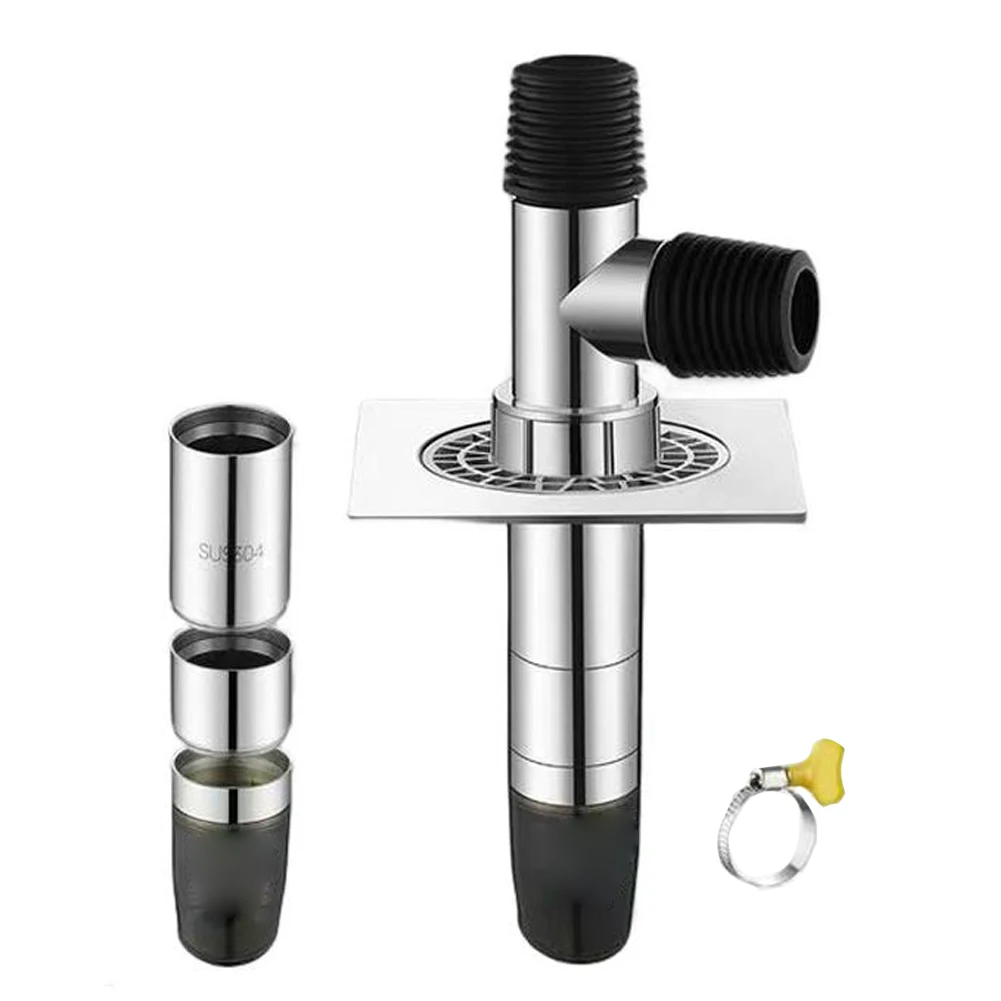 Washing Machine Drain Hose Splitter 3-Way Anti-Backflow Anti-odor Water Distributor Drainage For Balcony Floor Drain Connector