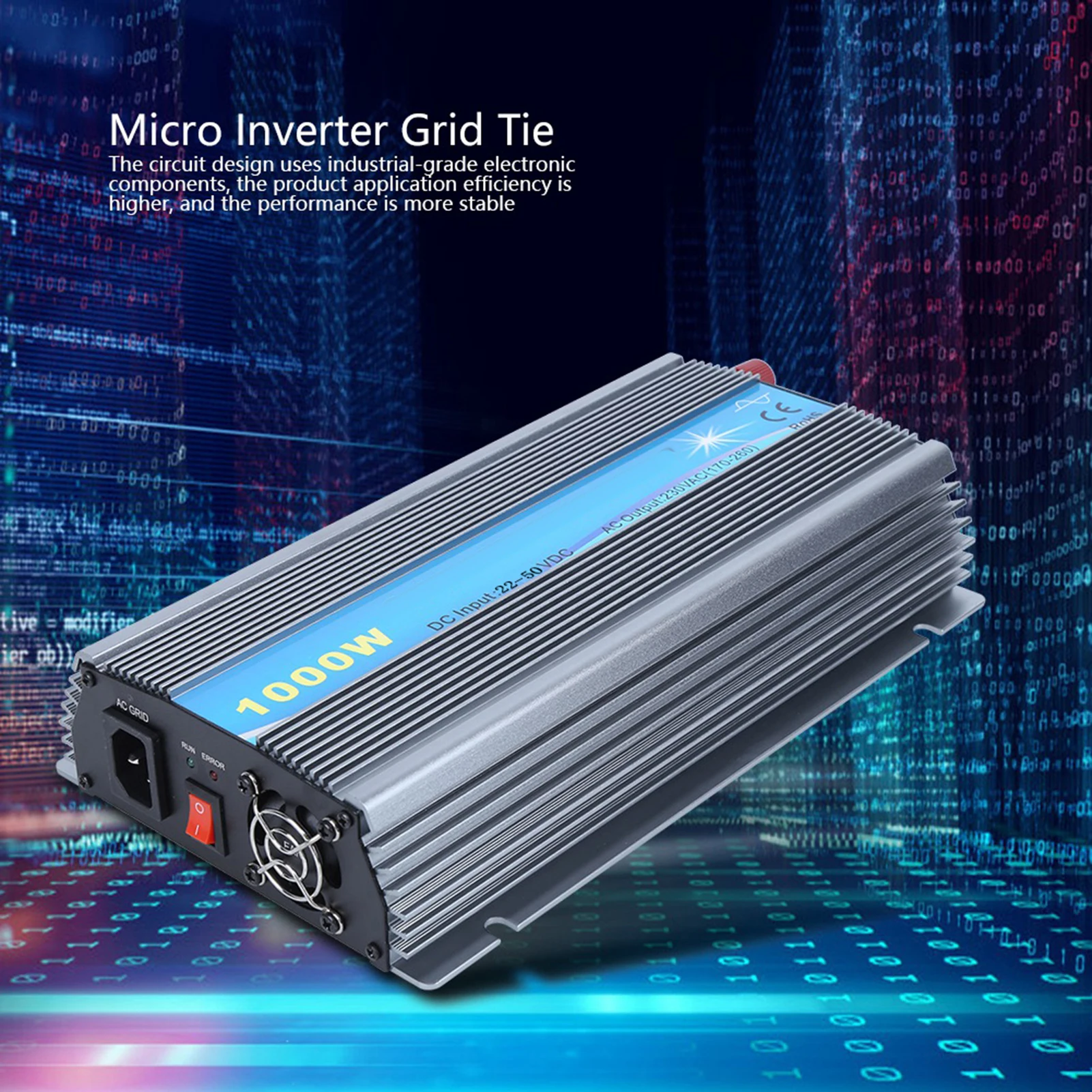 Inversor Solar GridConnected Equipamento PV 1000W Entrada 2250V Saída Solar Grid tie Inversor Solar Grid tie Inversor