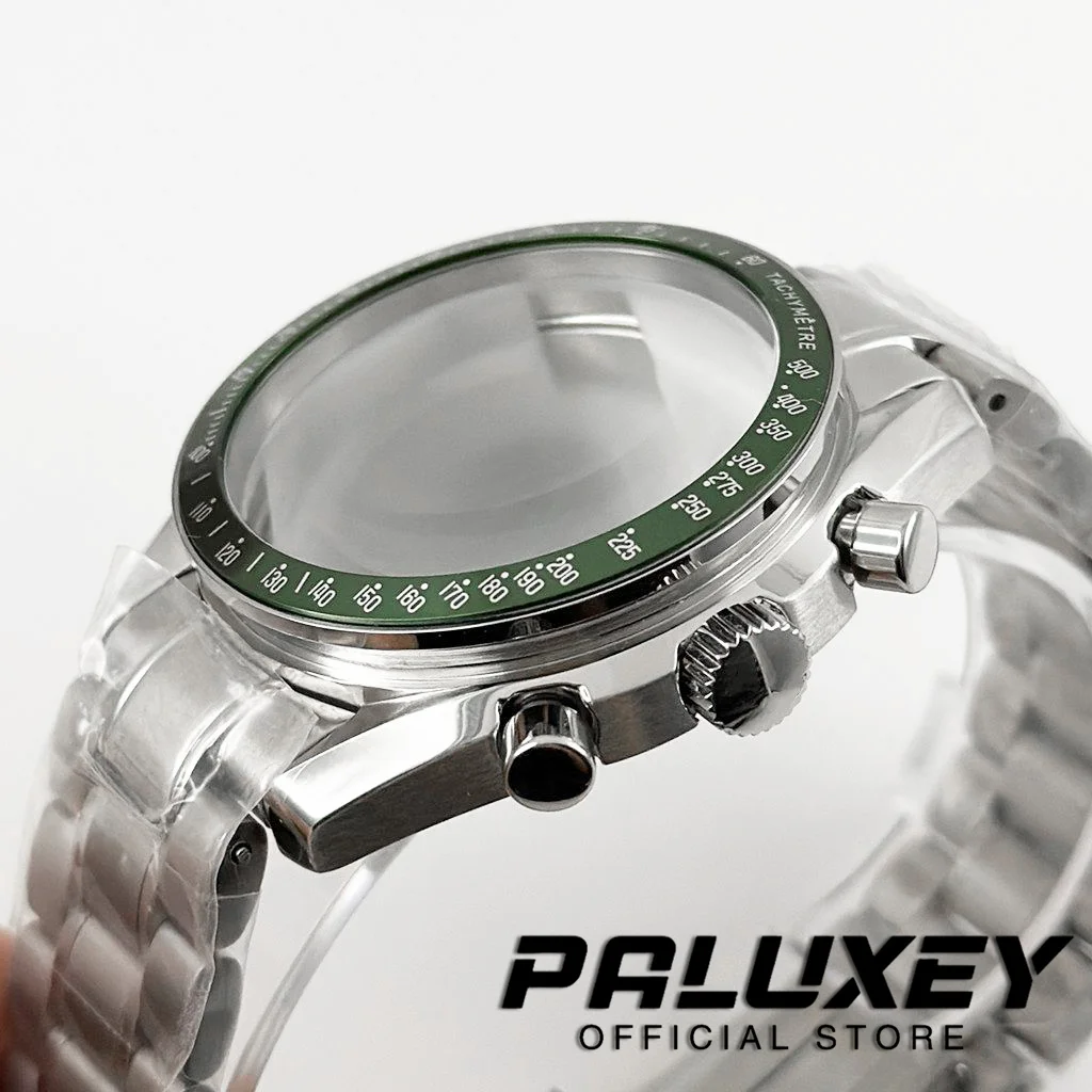 Top Multifunctional 40mm Speedmaster Watch Case Suitable for FIT VK63 Quartz Movement for OMG Watch Parts Fits 20mm Strap Case