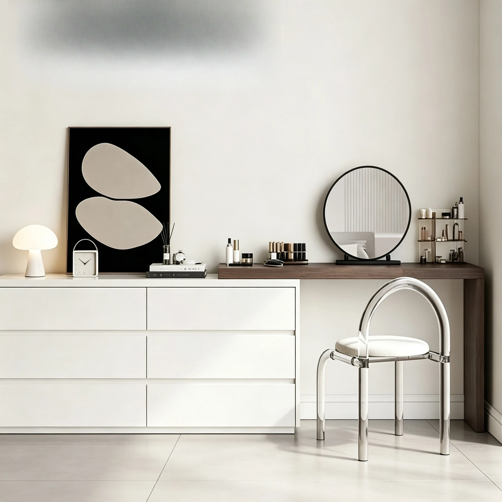 Vanity table, bedroom desk, dressing cabinet integrated small apartment vanity table