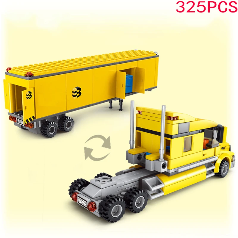 2022 City Speed Formula Transporter Bricks Big Cargo Truck Blocks Building Car Figures Set Vehicle Model Childrens Toys Gift