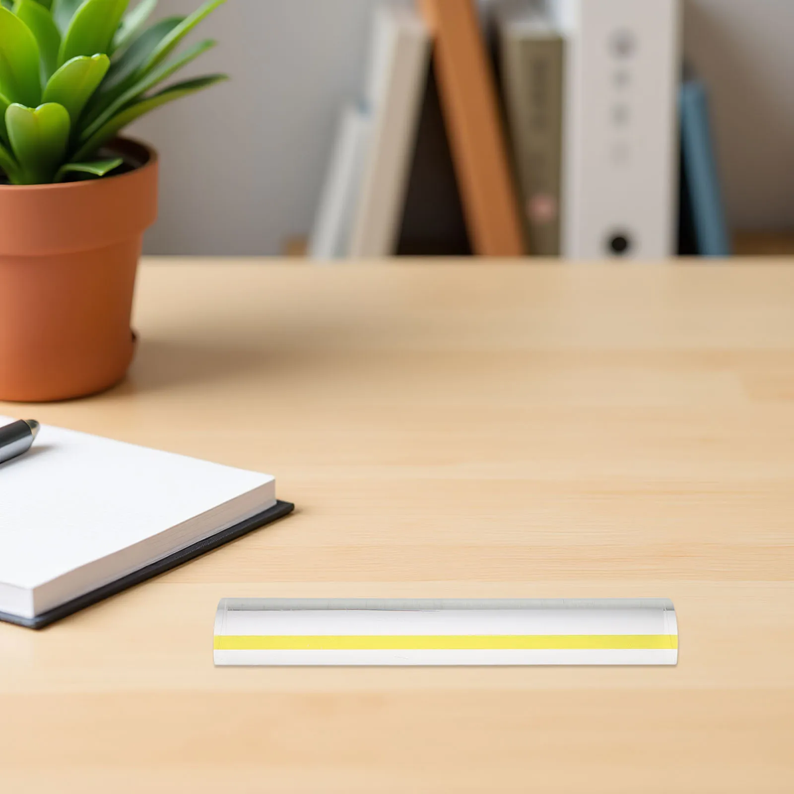 مسطرة مكبرة من الأكريليك 2X مكبر قراءة شفاف للكتب خرائط مطبوعة صغيرة مخططات شريطية على شكل مقياس خفيف الوزن