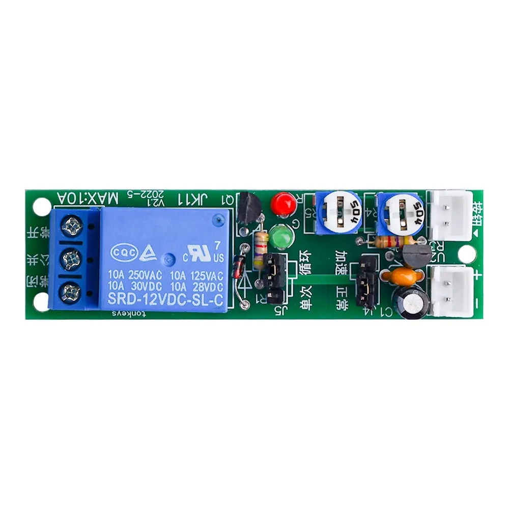 0-24 Hours Adjustable Cycle Timer Delay on/Off Switch DC 5V 12V 24V Timer Delay Relay Power Supply Relay with Cable JK11