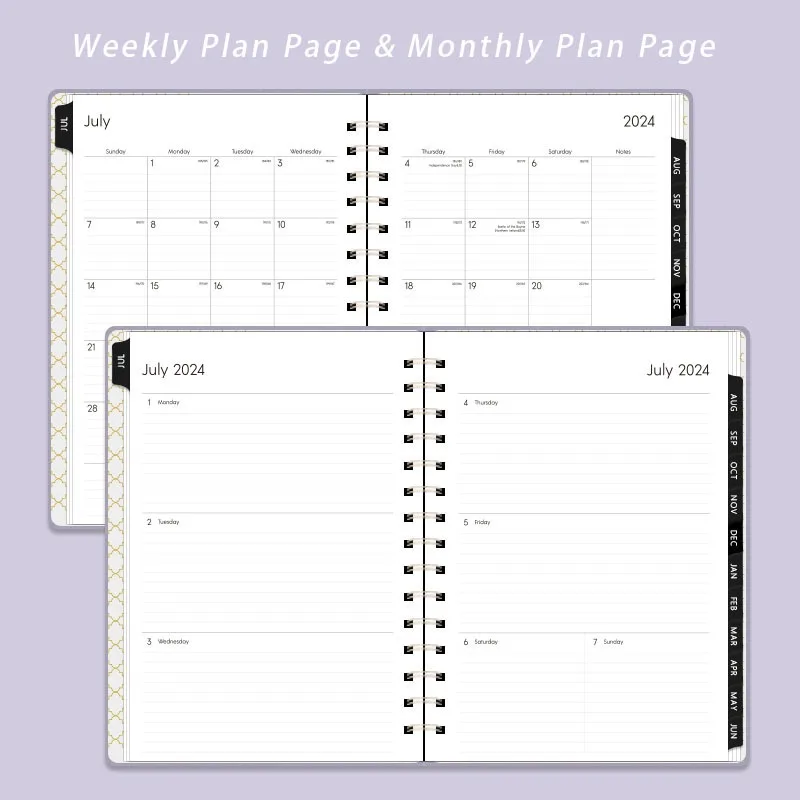 Leather Planner 2024 Portable Small Spiral Notebook Coil Diary Books Waterproof Pocket Journal Notebooks Weekly And Monthly