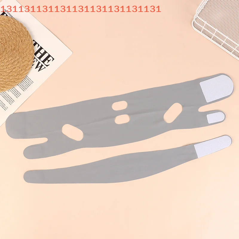 حزام قناع قابل للتنفس على شكل حرف V، مخفض ذقن مزدوج، ضمادة تنحيف الوجه، حزام رفع الوجه، حزام ضيق مزدوج الطابق #5