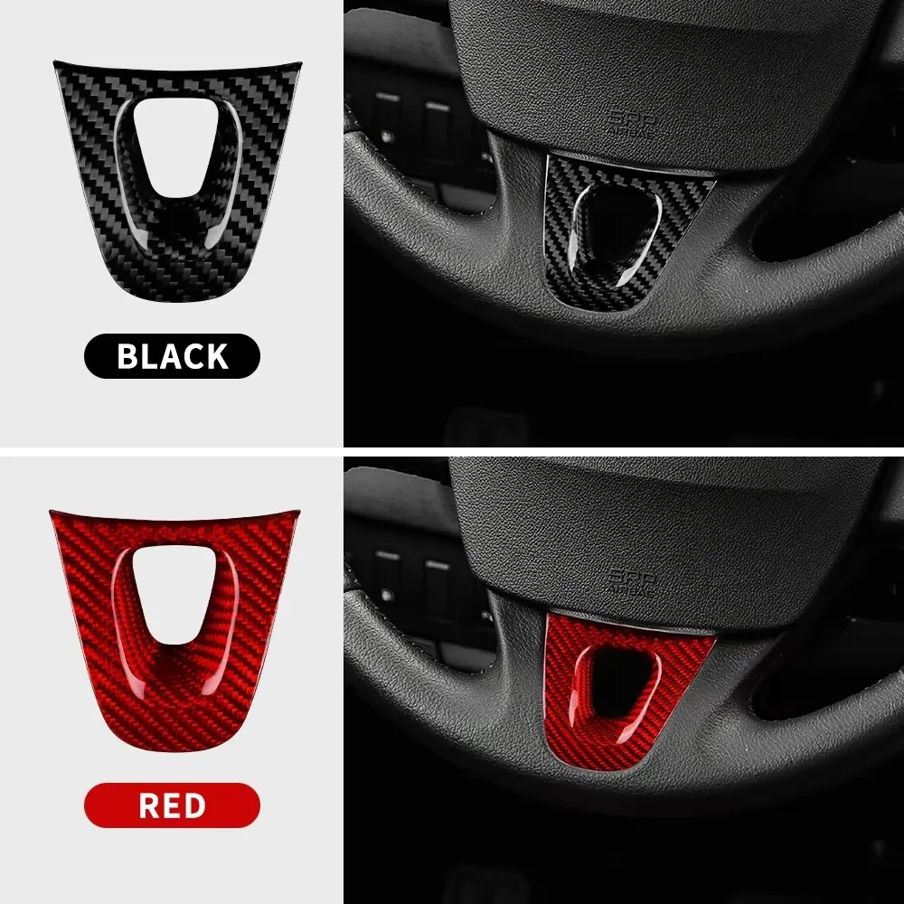 For Renault Fluence Megane 3 RS Scenic 2009 2010 2011 2012 2013 2014 2015 Real Dry Carbon Fiber Sticker Car Steering Wheel Trim