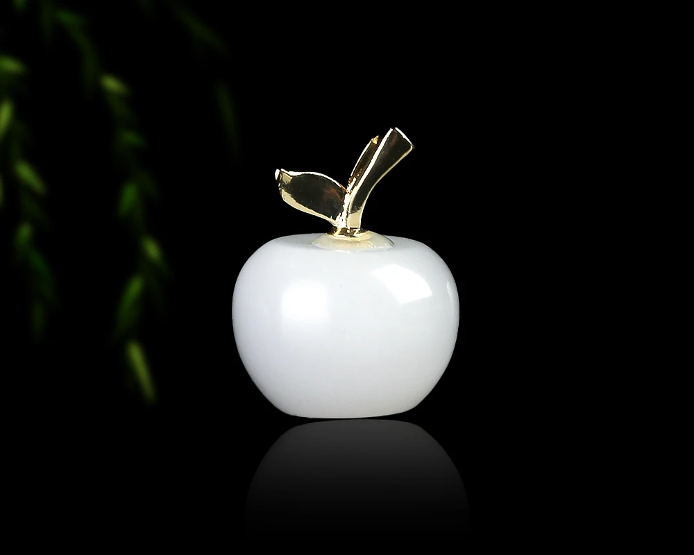 White Apple High Quality Jewelry Pendant Natural Golden Silky Jade Necklace Fine Festival Gift Accessories Boutique Chain