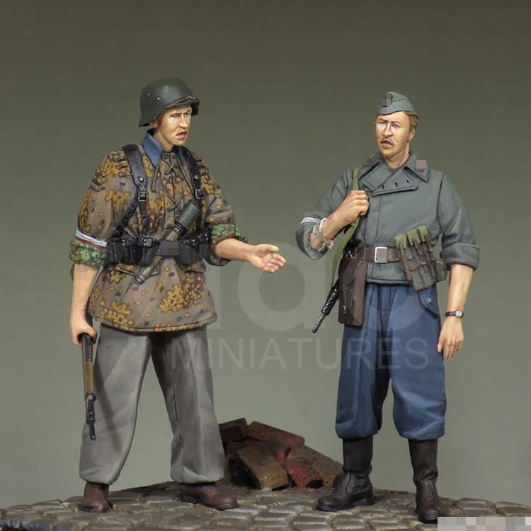 1/35 Polish Home Army, Assault Squad, 1944, Resin Model Soldier GK, Warsaw Uprising, Unassembled and unpainted kit