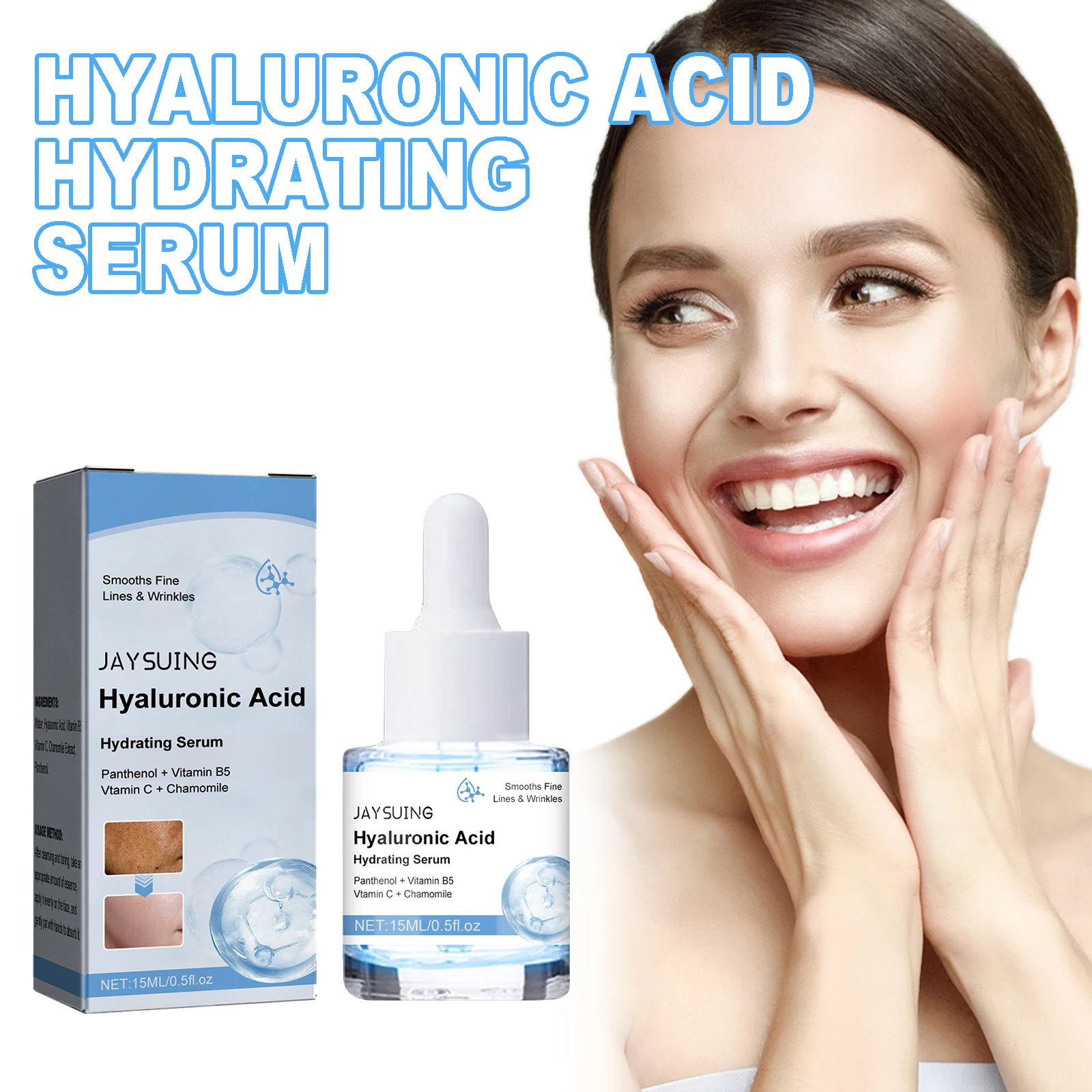 JAYSUING-Sérum visage à l'acide hyaluronique, éclaircissant, hydratant, apaisant, régénération de la peau, lifting, essence qualifiée ale, réparation en profondeur, soins de la peau