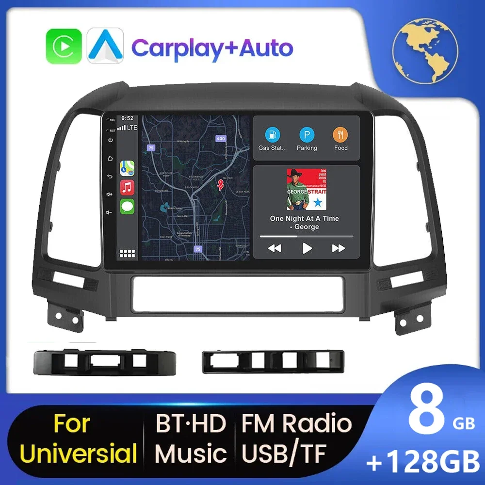 

6GB+128GB Android 13.0 Car Radio Multimidia Video Player Navigation GPS For Hyundai Santa Fe 2 2006-2012 2din Head Unit Carplay