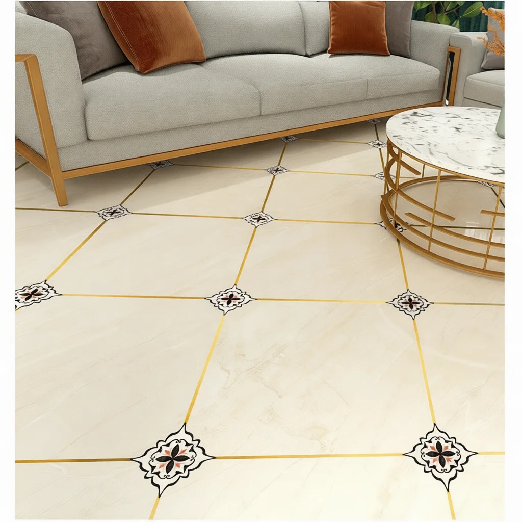 Creative Diagonal Tile Stickers Moisture Proof PVC Art Modern Decorative Wall Decals Self Adhesive Floor Improvement