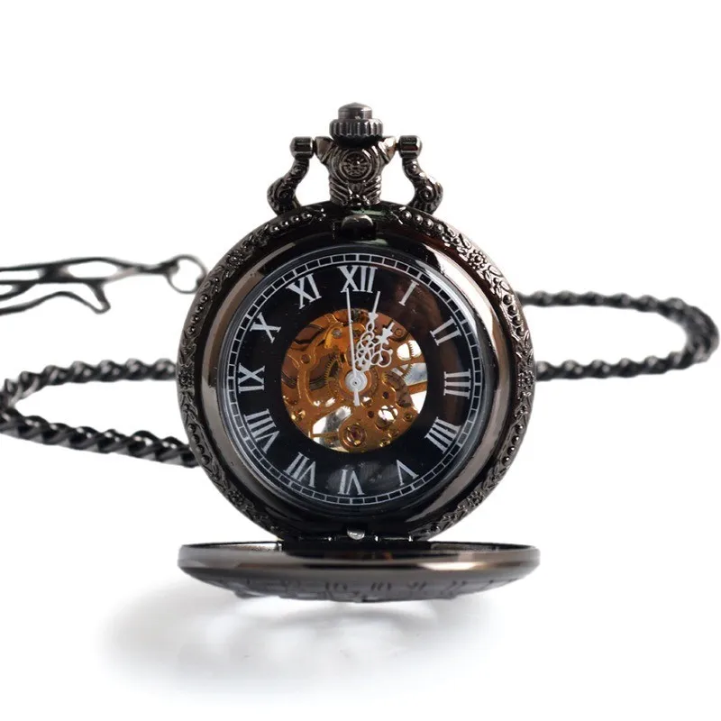New mechanical pocket watch Big Dipper Compass mechanical pocket watch large hollow mechanical pocket watch