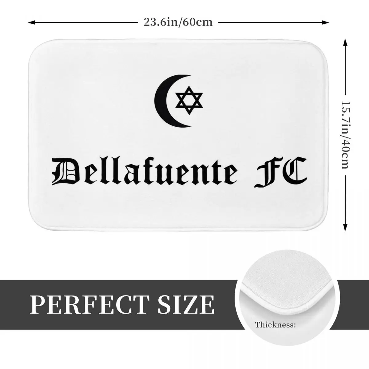 Dellafuente FC Logo Non-slip Doormat Floor Mat Absorbent Mat Carpet Rug for Kitchen Entrance Bathroom Living room Footpad Mats