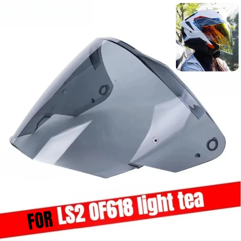 Hot FOR LS2 OF618  Motorcycle Half Helmet Visors Black Lens Color Visors VERSO II Helmet Replace Accessories